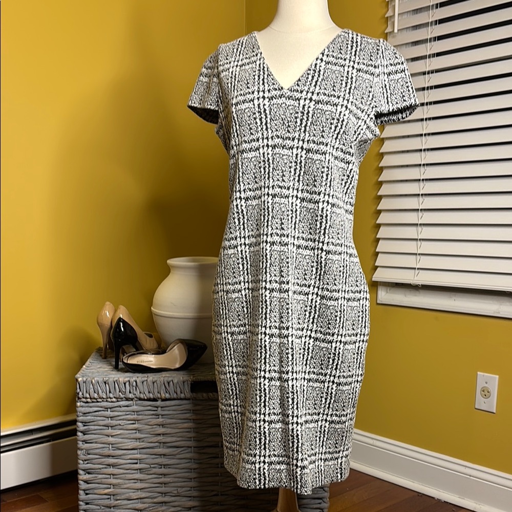 Michael by MKors Black and White Plaid Dress